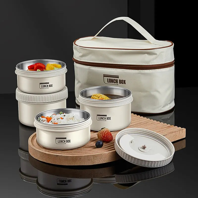 Stackable Stainless Bento Lunch Box Set
