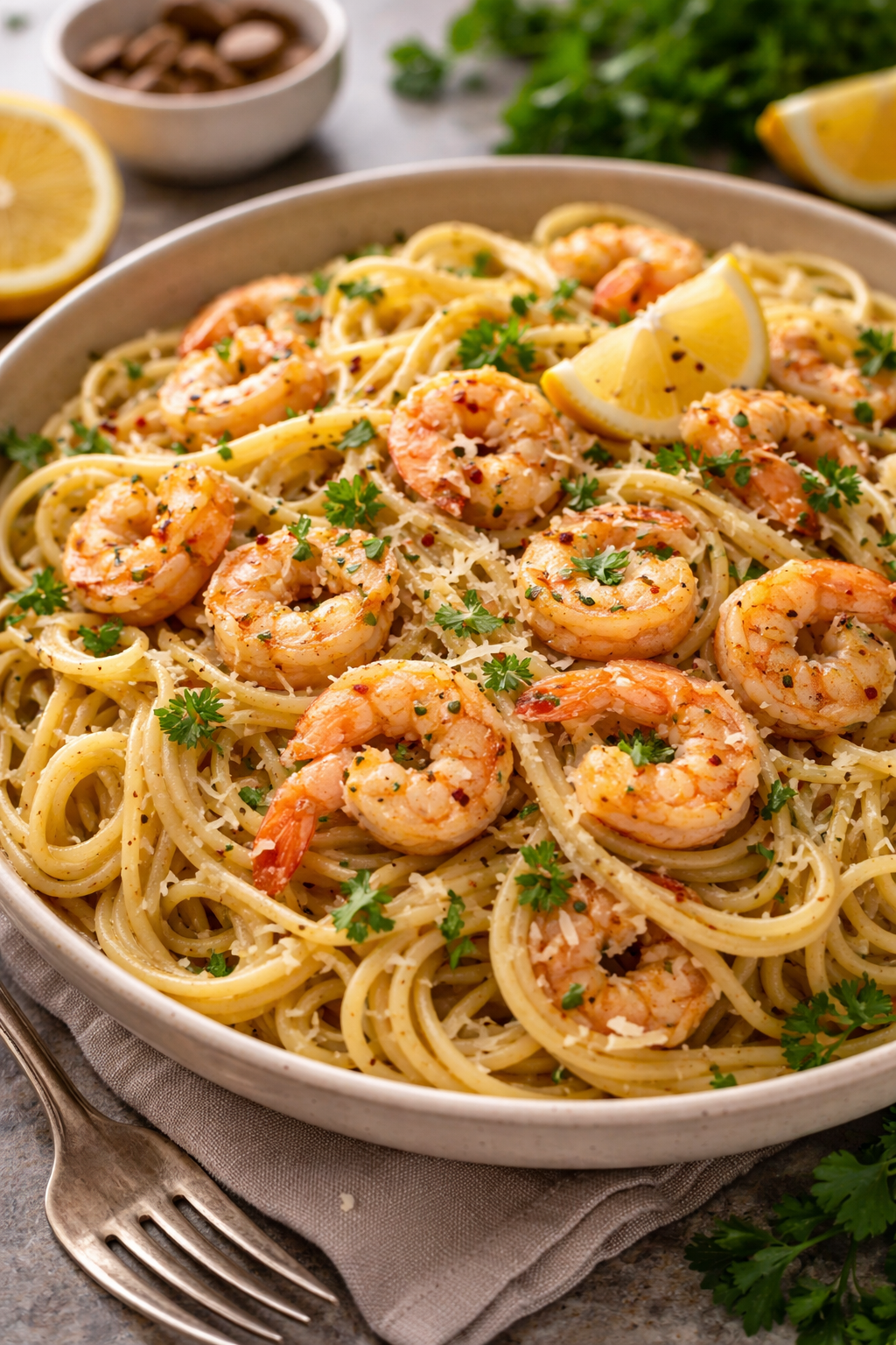 Garlic Shrimp Pasta